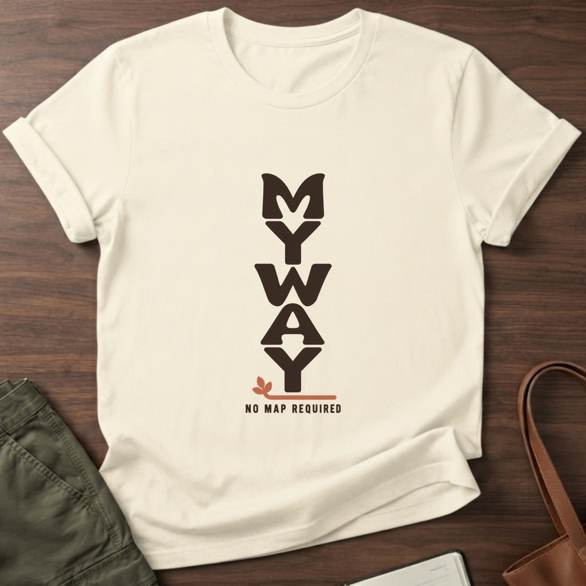 My Way No Map T-Shirt in Natural