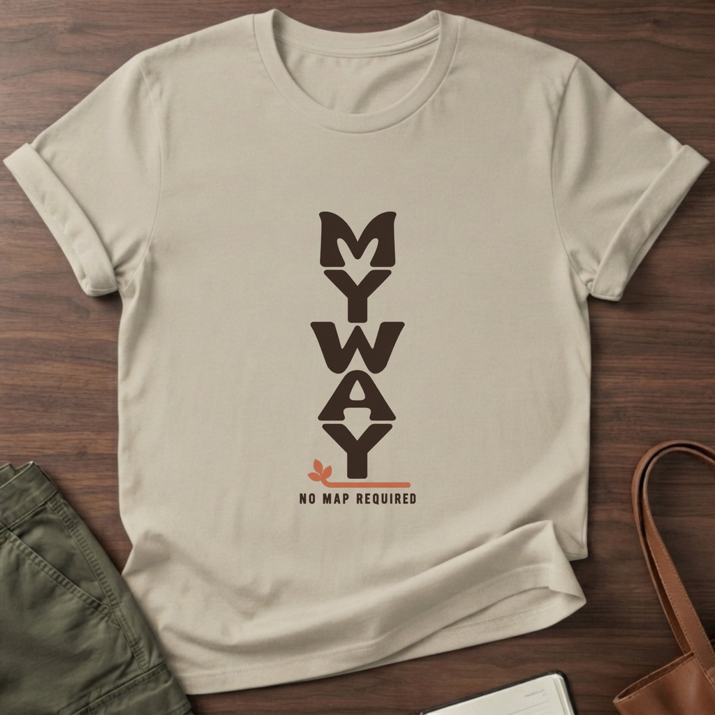 My Way No Map T-Shirt in Sand