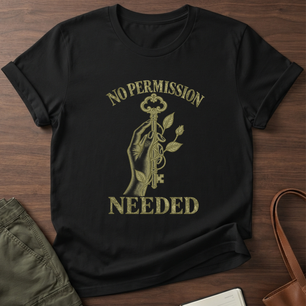 No Permission Needed T-Shirt in Black