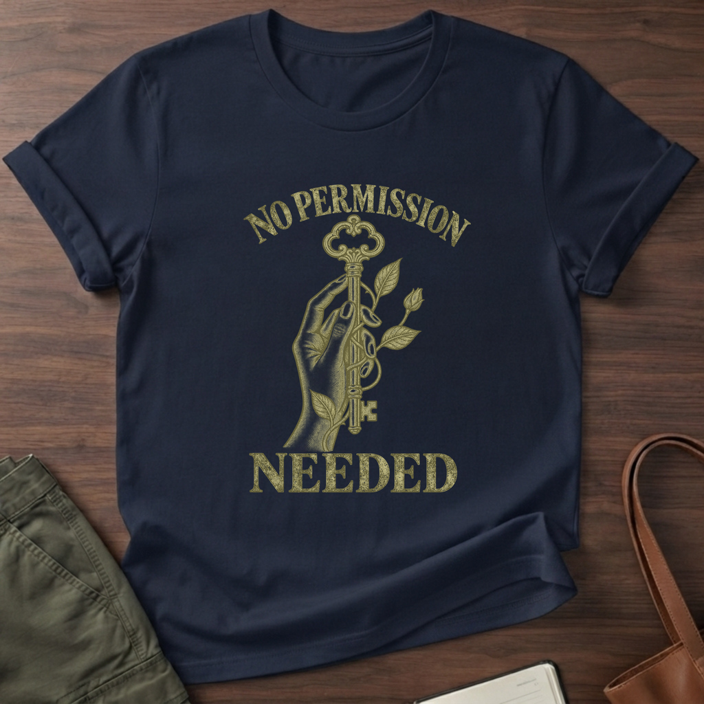 No Permission Needed T-Shirt in Navy