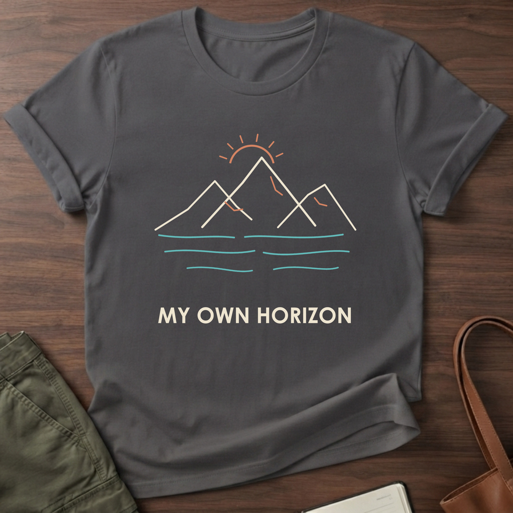 Own Horizon T-Shirt in Charcoal