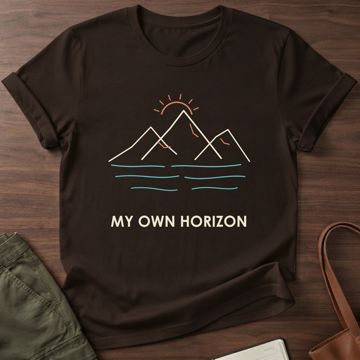 Own Horizon T-Shirt in Dark Chocolate