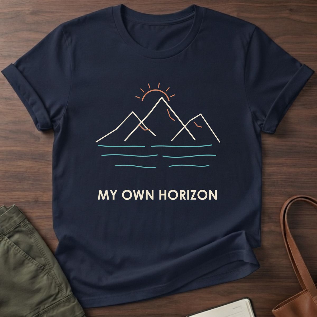 Own Horizon T-Shirt in Navy