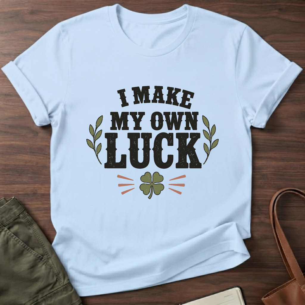 Own Luck T-Shirt in Light Blue