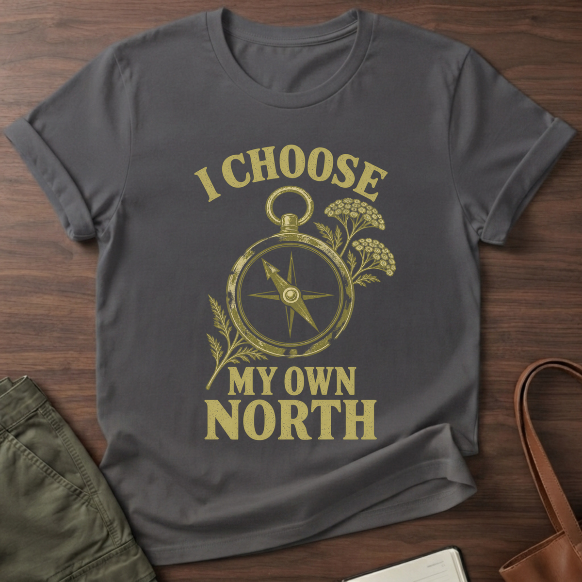 Own North T-Shirt in Charcoal