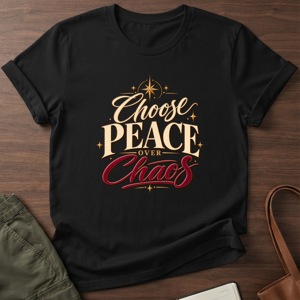 Choose Peace Over Chaos T-Shirt - Black