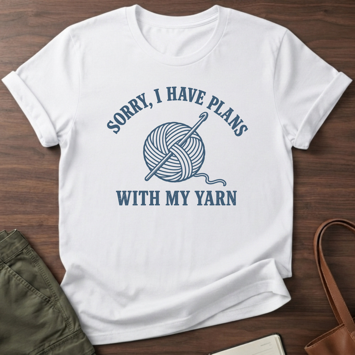 Plans With Yarn T-Shirt - White