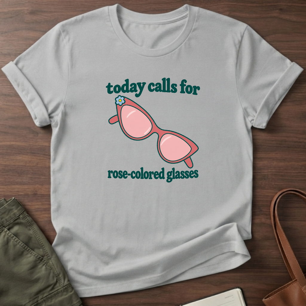 Rose Colored Glasses T-Shirt in Sport Grey