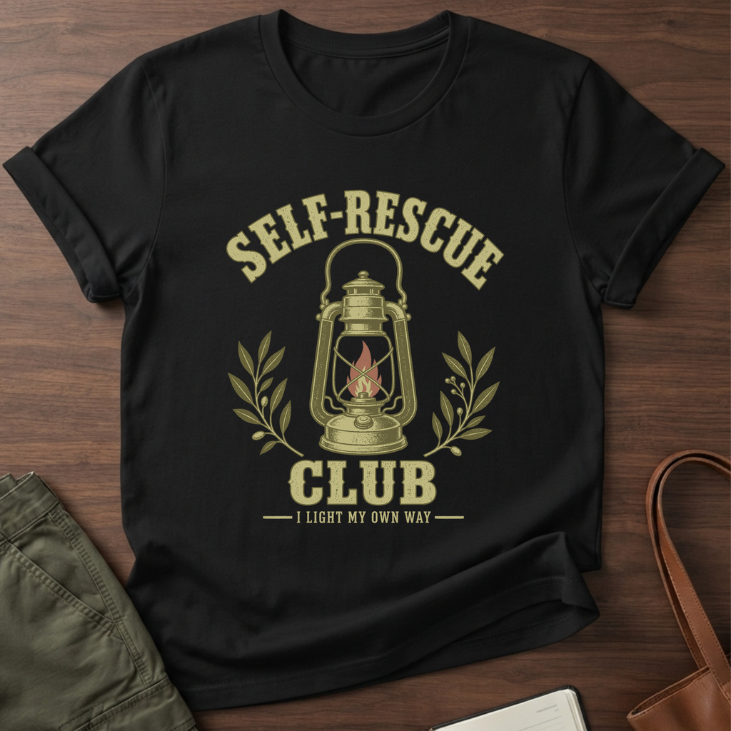 Self-Rescue Club T-Shirt in Black