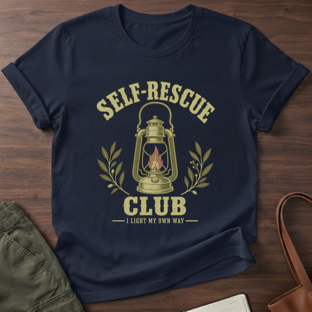 Self-Rescue Club T-Shirt in Navy