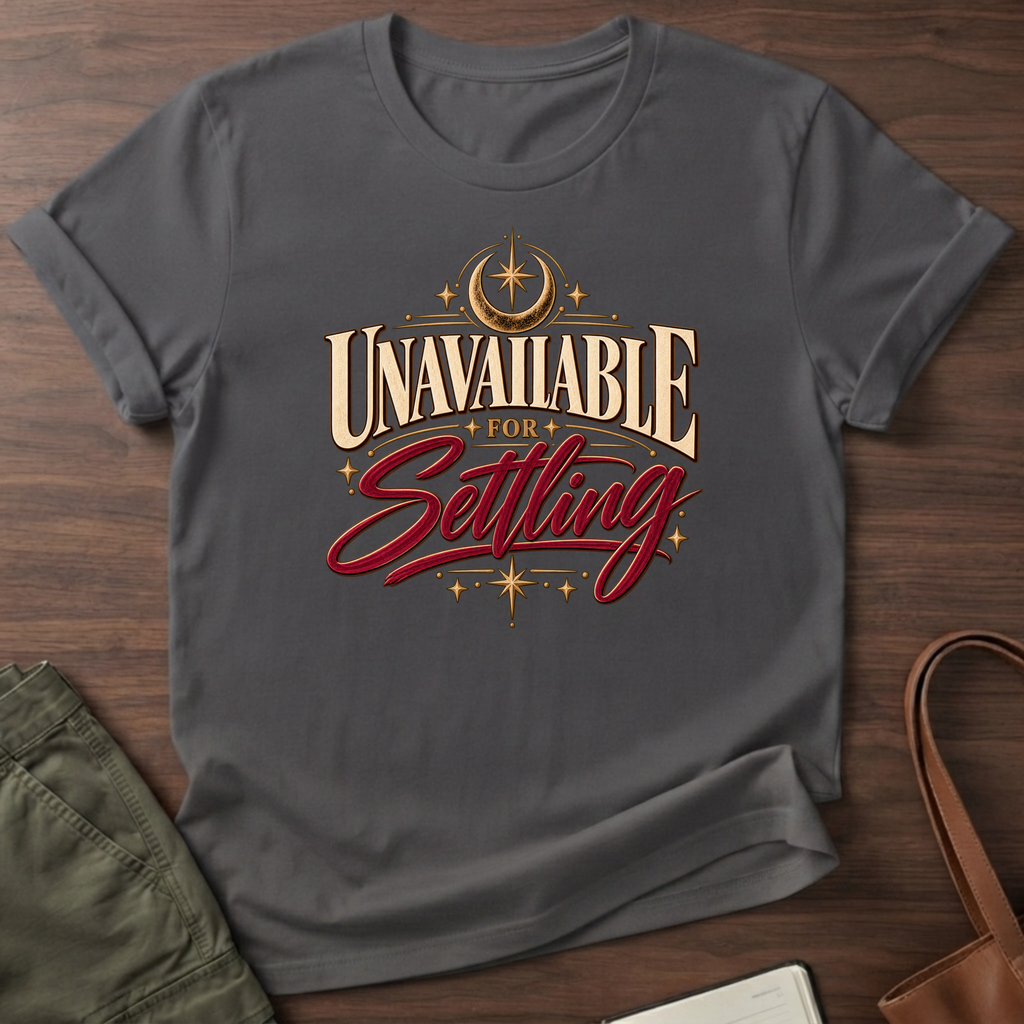 Unavailable For Settling T-Shirt - Charcoal