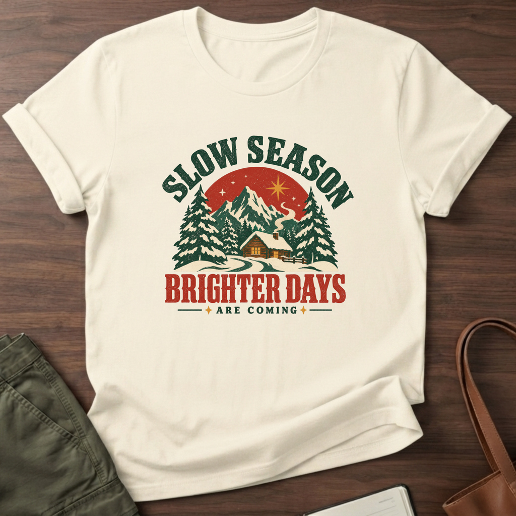 Slow Season Cabin T-Shirt in Natural
