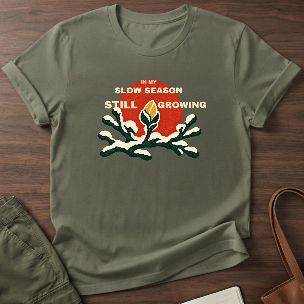 Slow Season T-Shirt in Military Green