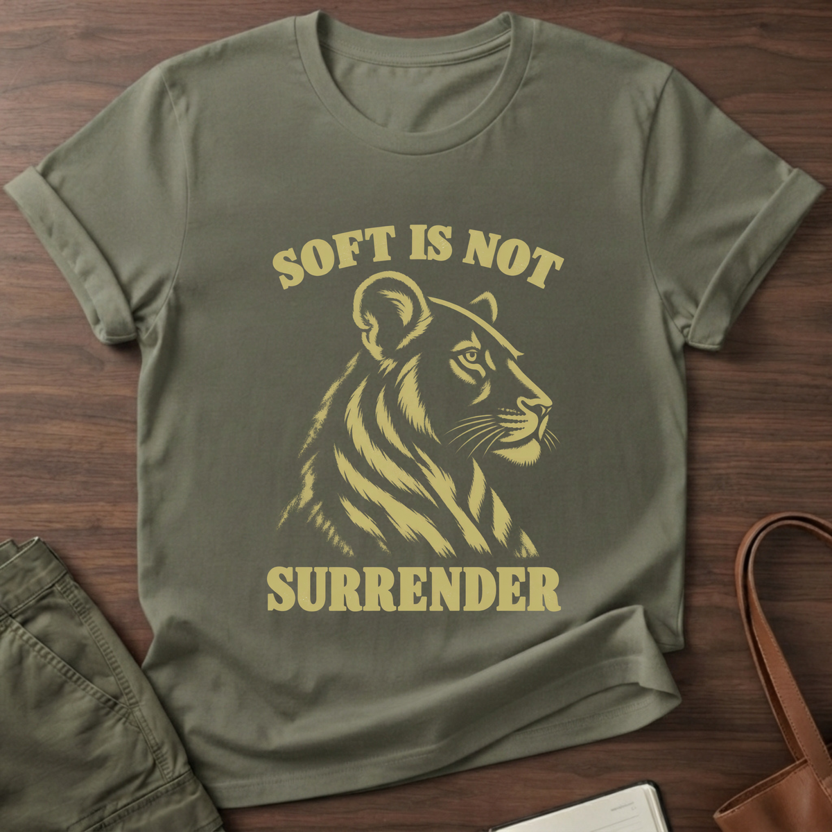 Soft Strength T-Shirt in Military Green