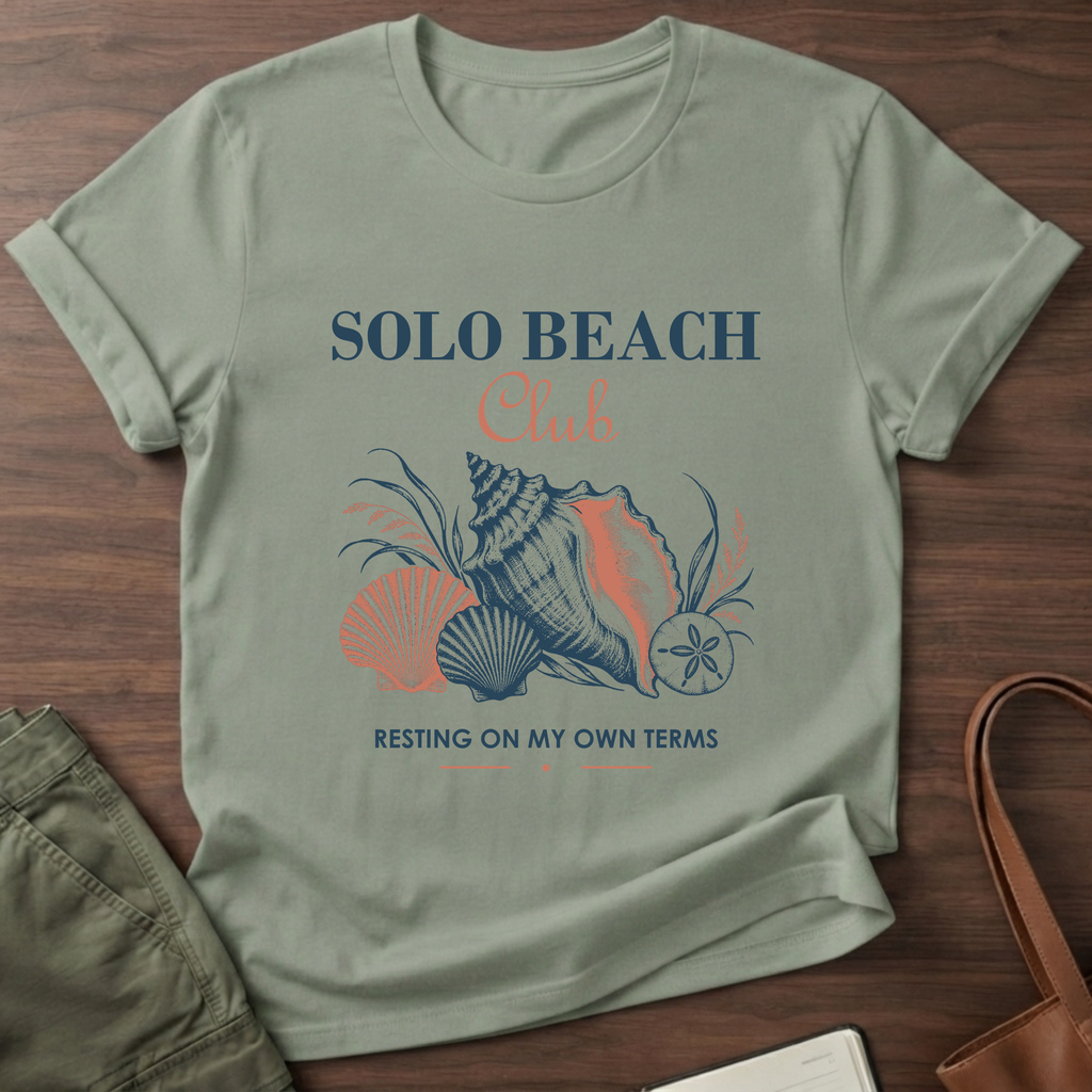 Solo Beach Club T-Shirt in Sage