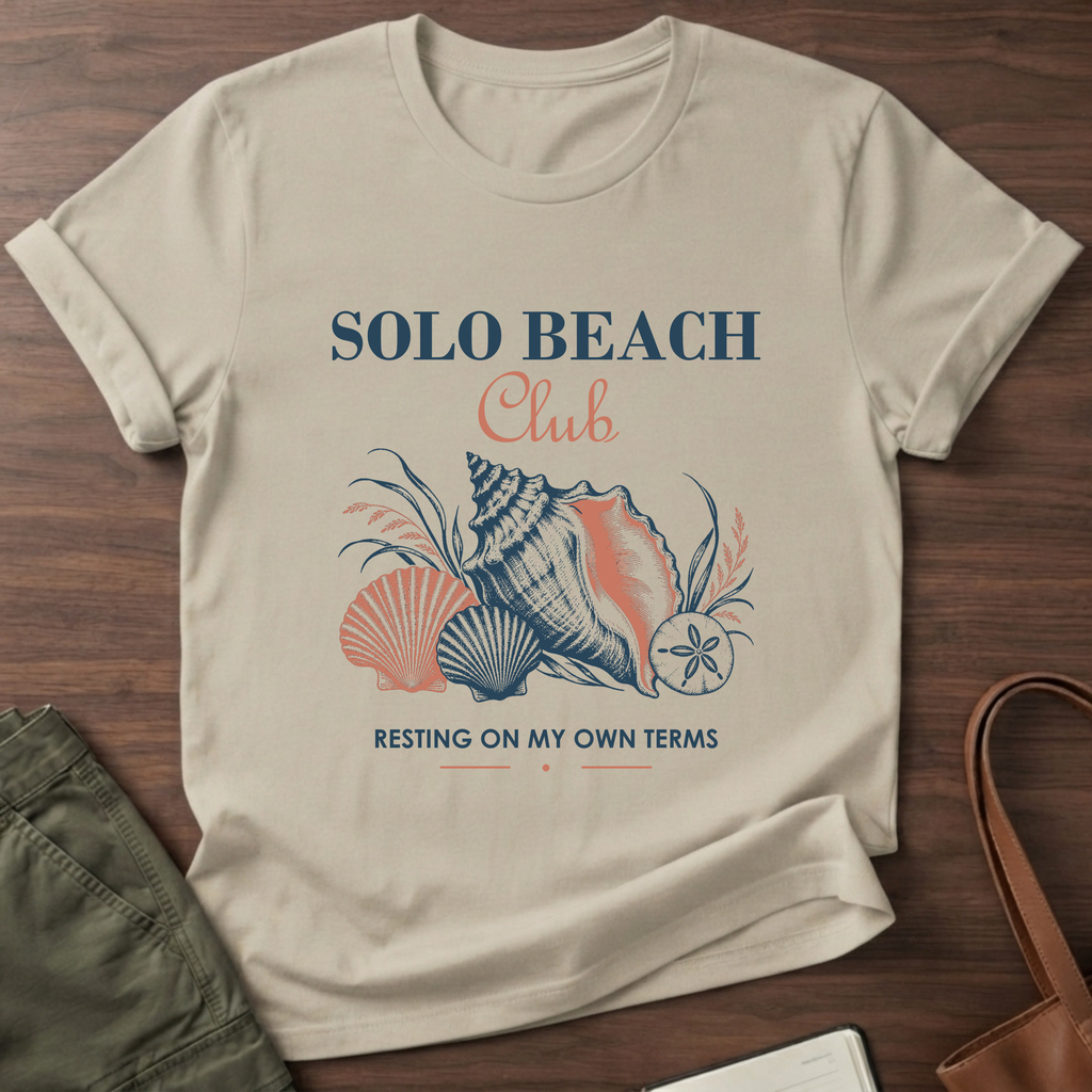 Solo Beach Club T-Shirt in Sand