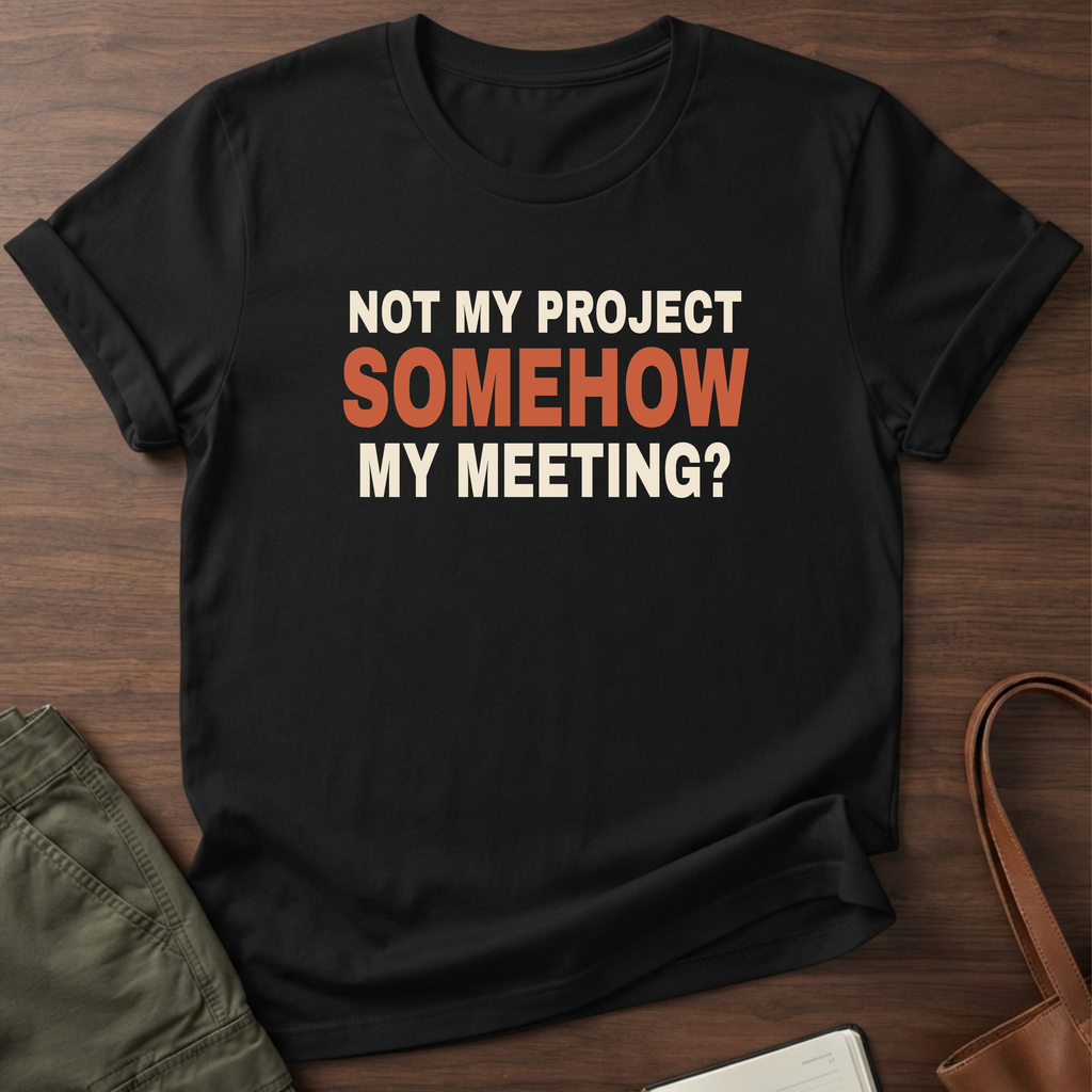 Somehow Meeting T-Shirt in Black