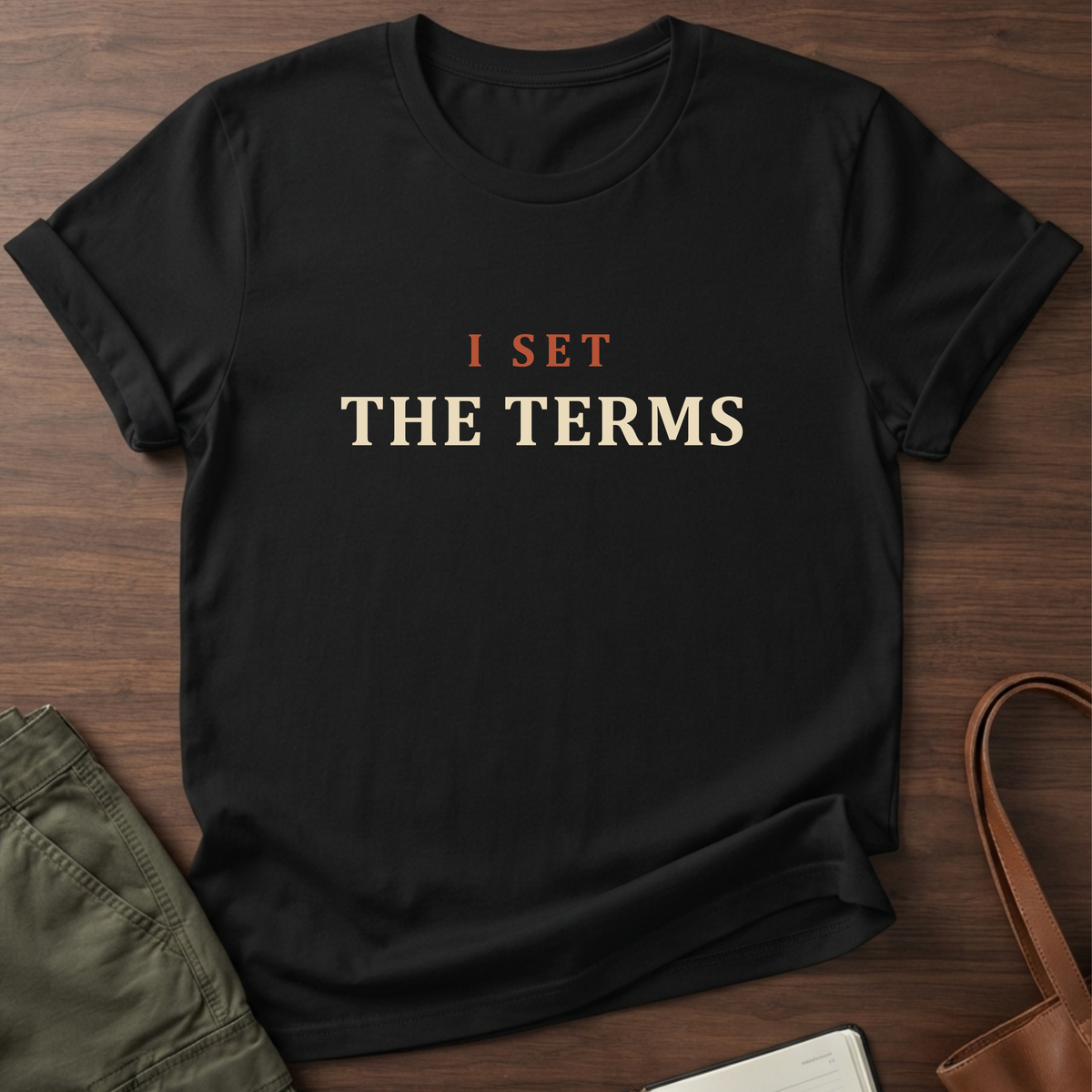 Set The Terms T-Shirt in Black