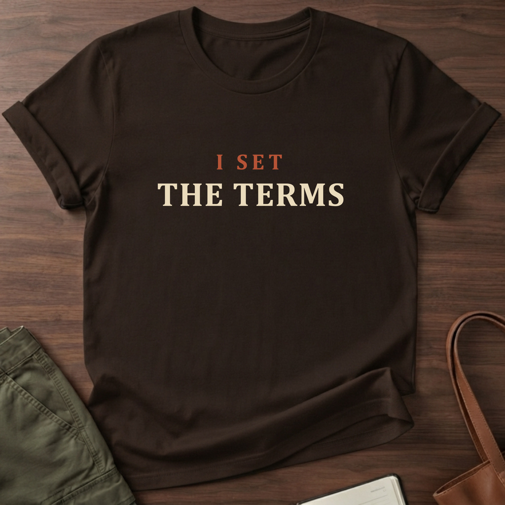 Set The Terms T-Shirt in Dark Chocolate