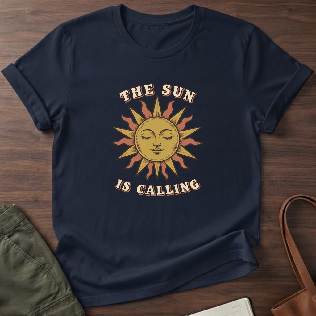 Sun Calling T-Shirt in Navy