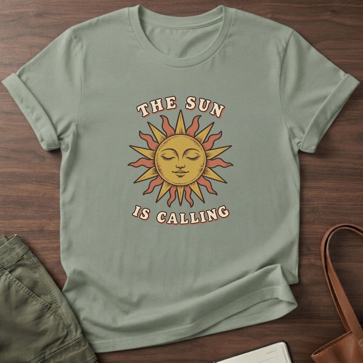 Sun Calling T-Shirt in Sage