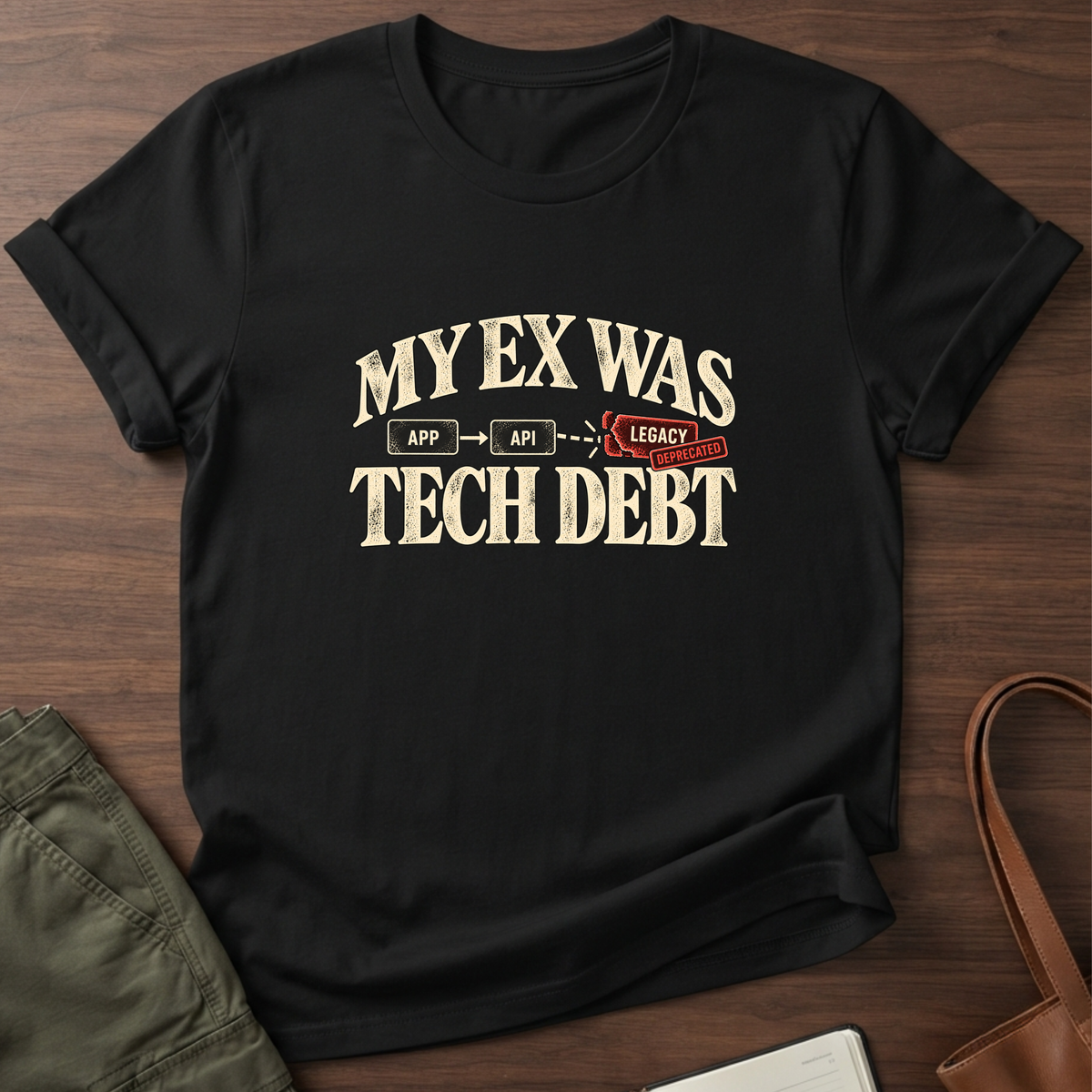 Tech Debt T-Shirt in Black