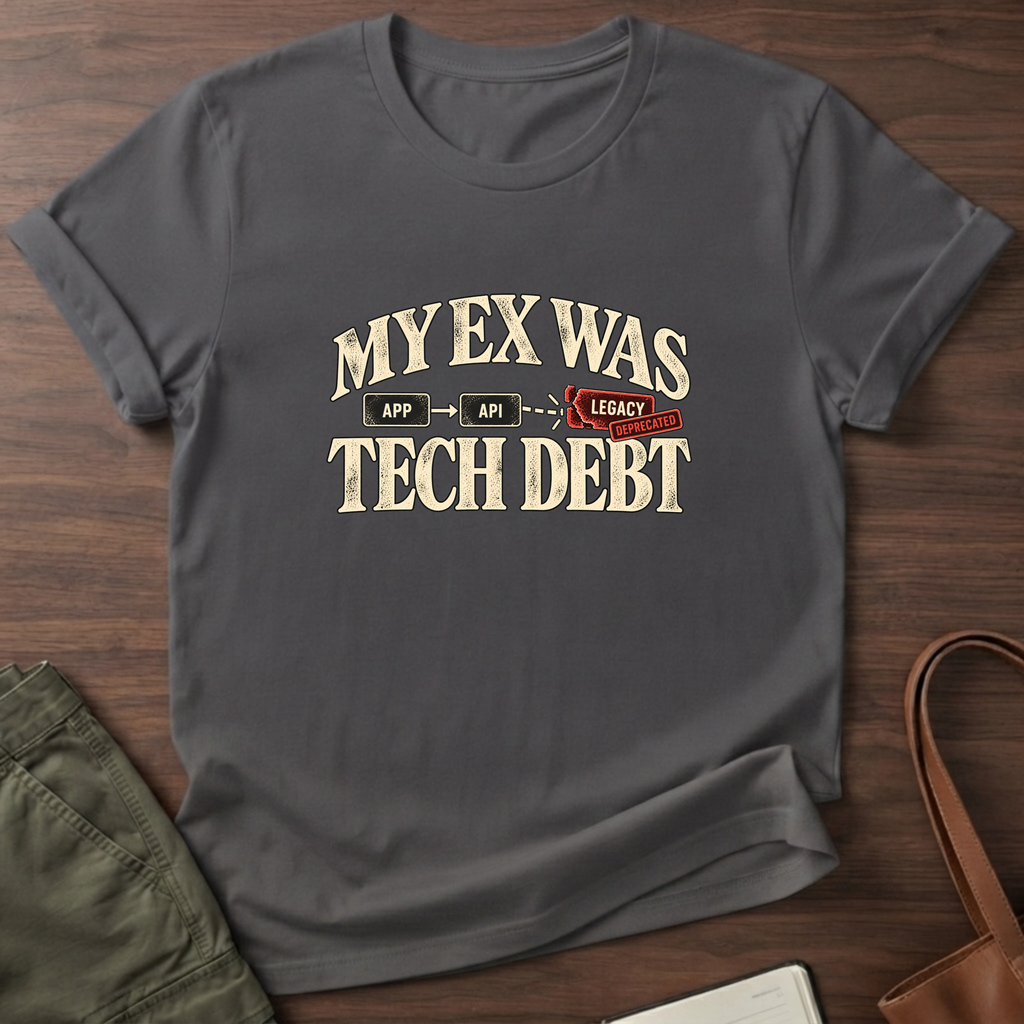 Tech Debt T-Shirt in Charcoal