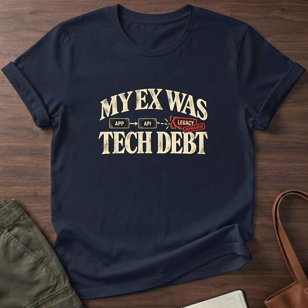 Tech Debt T-Shirt in Navy