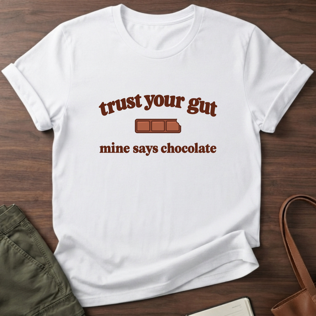 Trust Your Gut T-Shirt in White