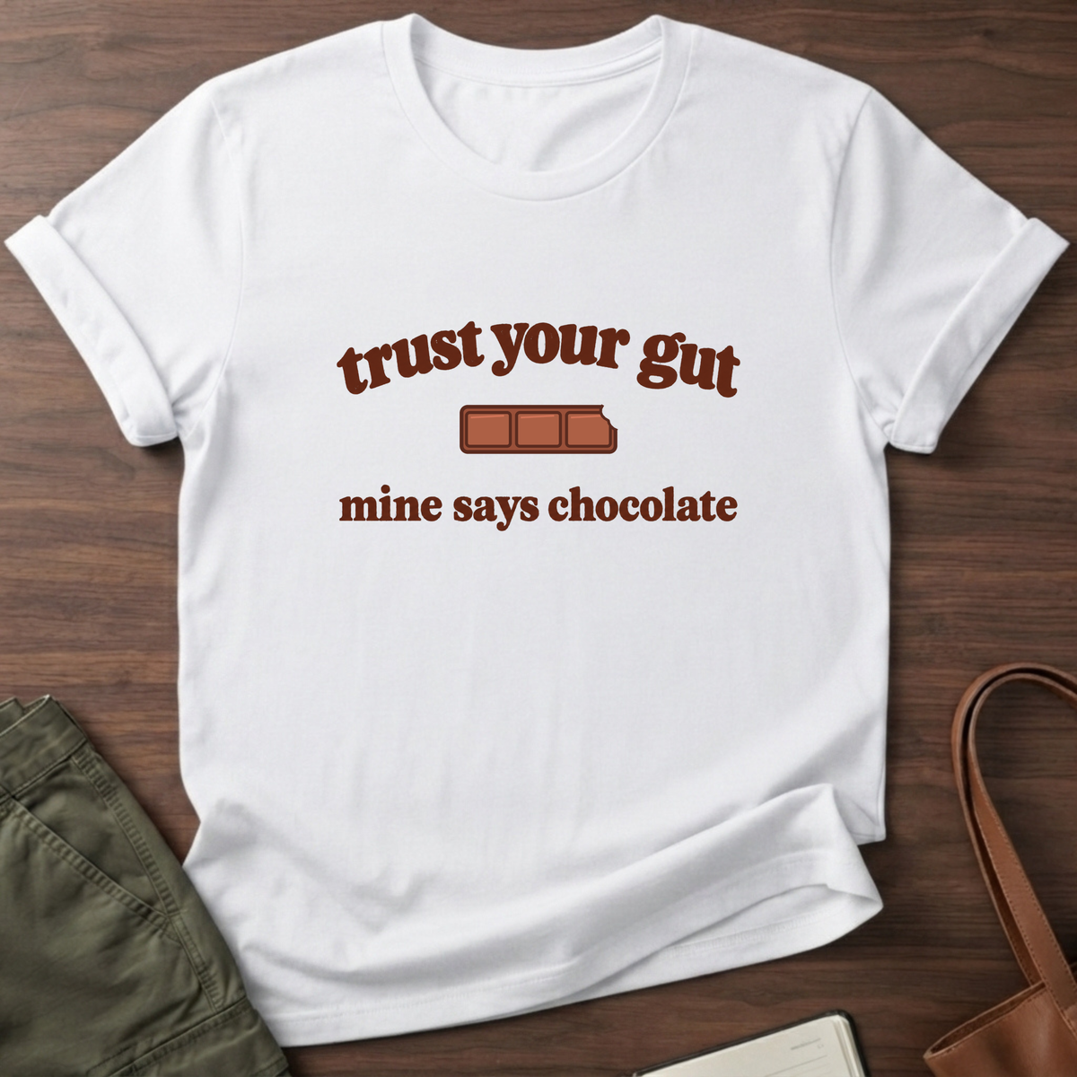 Trust Your Gut T-Shirt in White