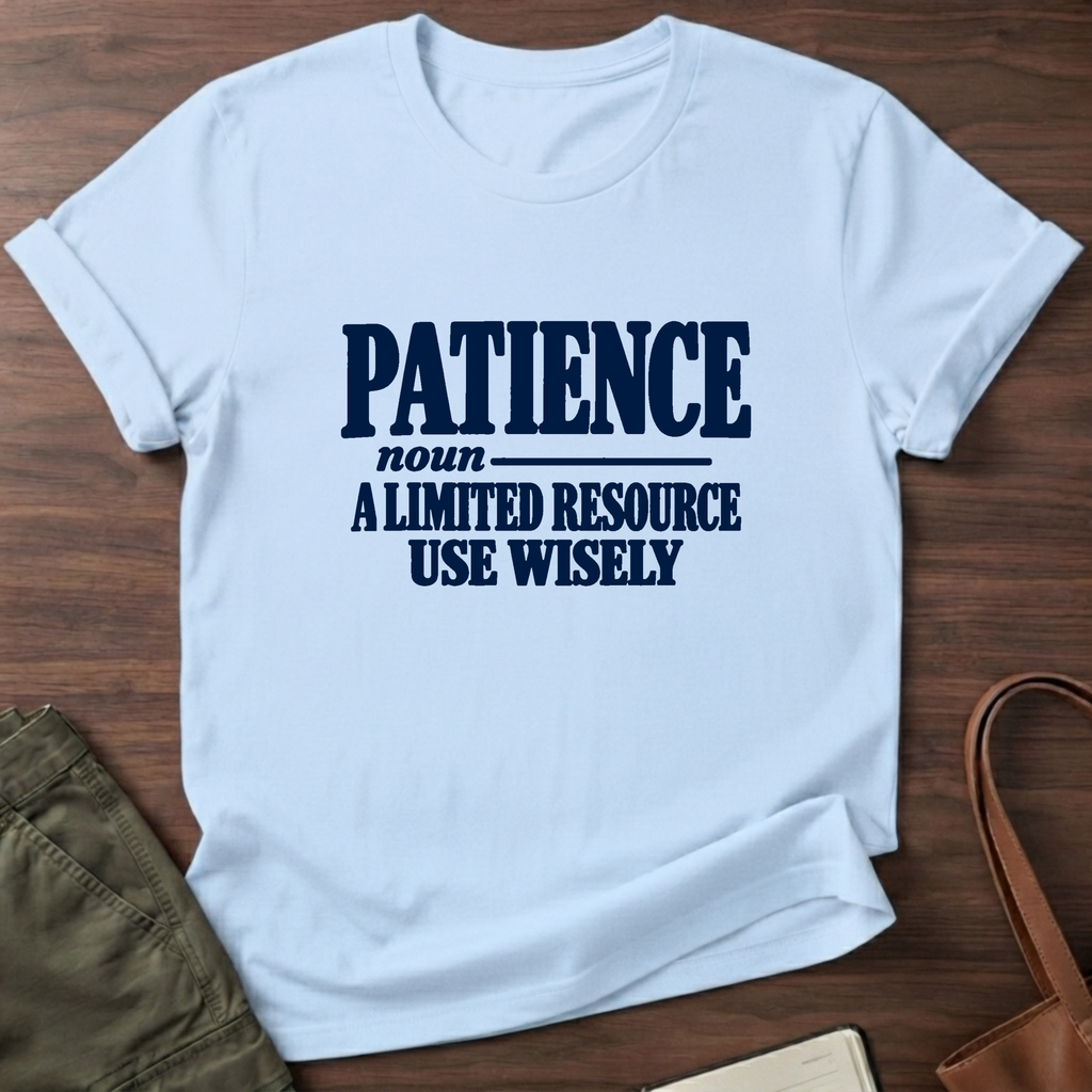 Patience T-Shirt in Light Blue
