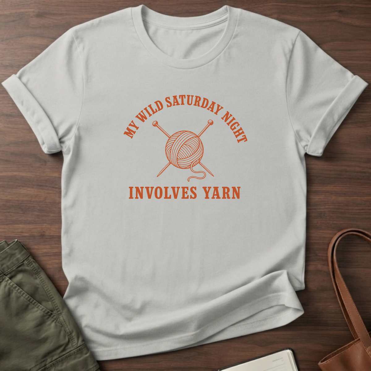 Wild Saturday Yarn T-Shirt - Ice Grey