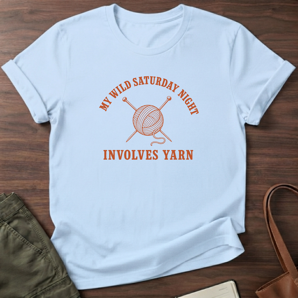 Wild Saturday Yarn T-Shirt - Light Blue