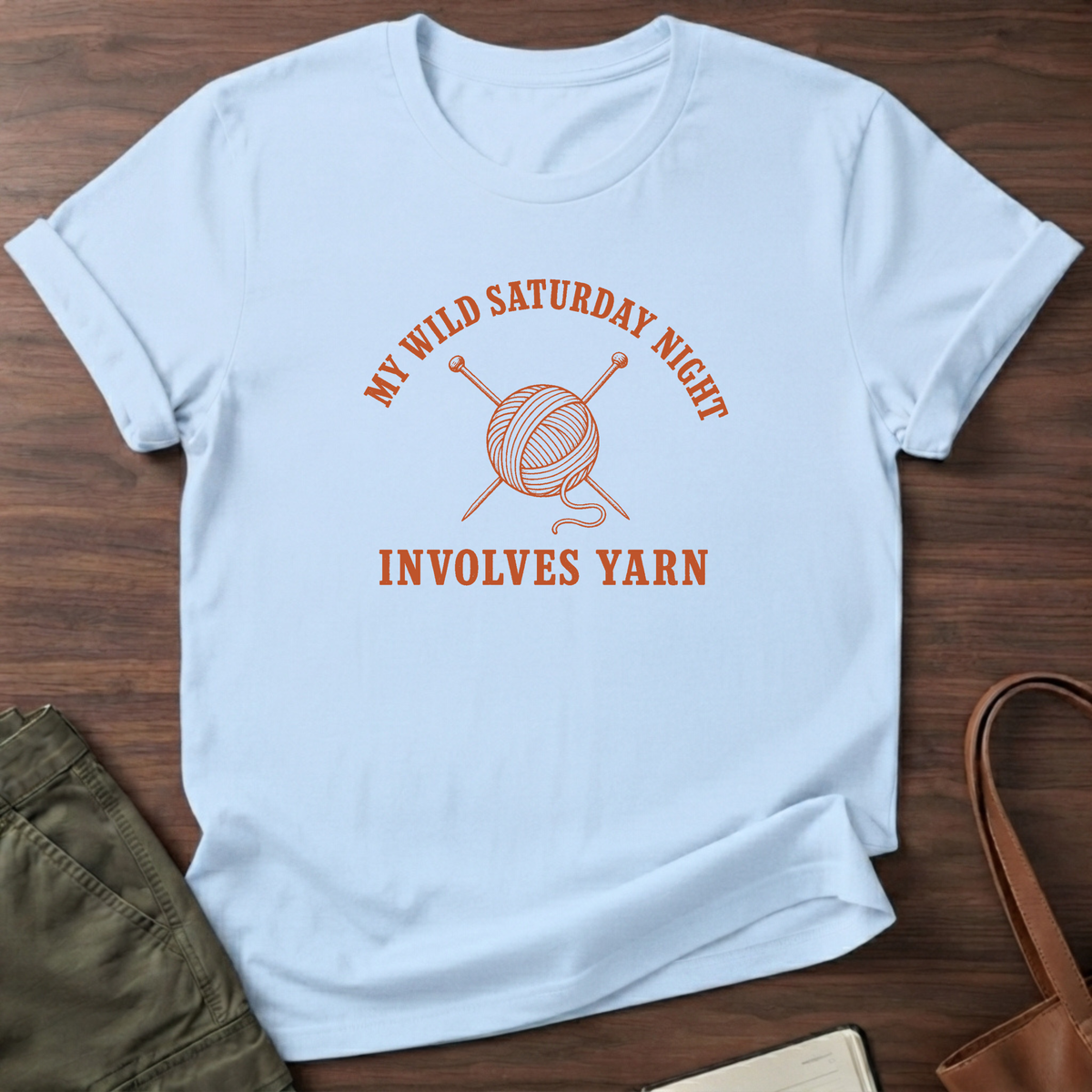 Wild Saturday Yarn T-Shirt - Light Blue