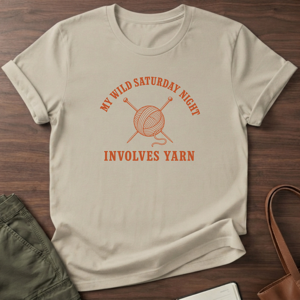 Wild Saturday Yarn T-Shirt - Sand